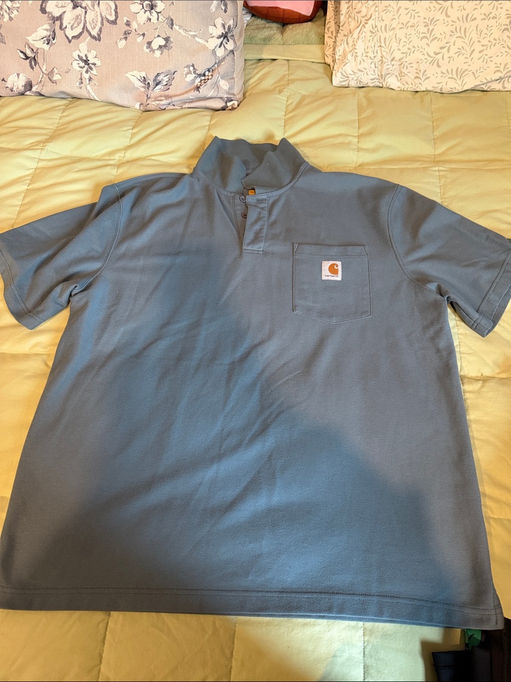 Carhartt Men's Short Sleeve Polo in Slate Blue